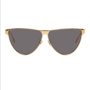 BOTTEGA VENETA
Gold & Grey Aviator Sunglasses